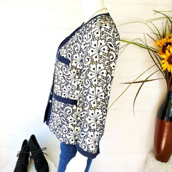 Jcrew Embroidered Lace Overlay Blazer - Picture 2 of 5